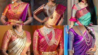 Designer Silk Saree Blouse Designs  25 Amazing Blouse Work Designs For Pattu Sarees [upl. by Fantasia]