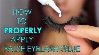 How to PROPERLY Apply False Eyelash Glue ALL ABOUT ADHESIVES Part 1 of 3 [upl. by Eudora]