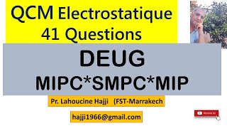 QCM  41 questions en Électrostatique DEUG PCSMPCMIP [upl. by Annez]