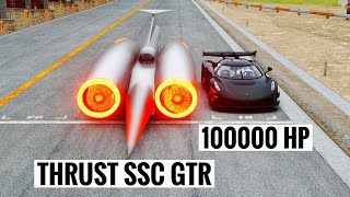 Thrust SSC GTR vs 100000 Koenigsegg Black Devil at Special Stage Route X [upl. by Evadnee553]