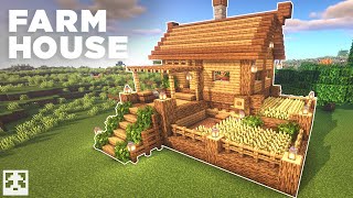 Minecraft  Farm House Tutorial  Easy [upl. by Kalvn]