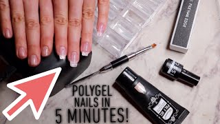 How To Apply PolyGel Nails In 5 Minutes 💅🏼Tutorial [upl. by Nhguahs153]