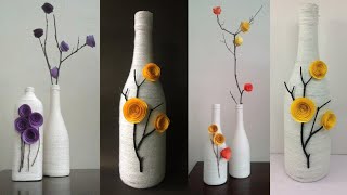 Best out of waste craft ideas  DIY Home Decor Ideas  bottle craft ideas  Decorated Wine Bottle [upl. by Greenebaum]