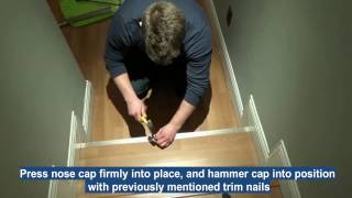 How to remove old stair nose end caps and install new ones [upl. by Rachel367]