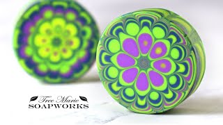 How to Make Kaleidoscope Pull Through Cold Process Soap Technique Technique Video 21 [upl. by Randa]