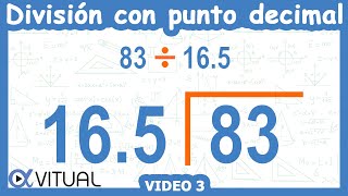 ➗ Cómo hacer una DIVISIÓN con PUNTO DECIMAL AFUERA [upl. by Lainad737]