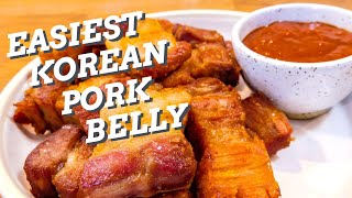 The Easiest Korean Style Pork Belly  Ssamjang Korean Dipping Sauce [upl. by Kilmarx]