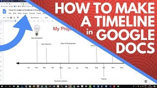 How to Make a Timeline in Google Docs [upl. by Aynwat]