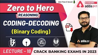 Binary Coding Decoding Reasoning Tricks  Adda247 Banking Classes  Lec 18 [upl. by Merp]