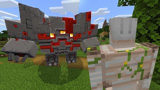 Iron Golem vs Redstone Monstrosity in Minecraft [upl. by Traci4]