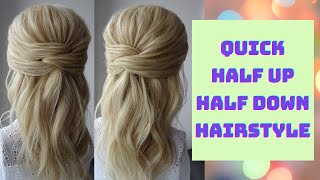 Quick half up half down hairstyle [upl. by Gibbeon973]