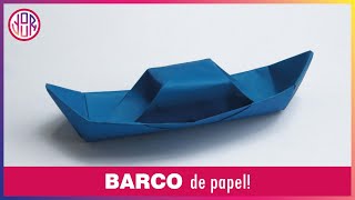 CÓMO HACER UN BARCO DE PAPEL ⛴ Tutorial Origami Paso a paso [upl. by Sessylu]