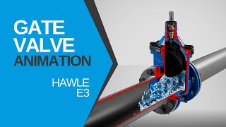 Wedge Gate Valve Working Animation Hawle E3 [upl. by Peoples]