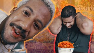 2x Spicy Ramen Challenge wJoshua Regrello  Korean Fire Noodles [upl. by Akimihs]