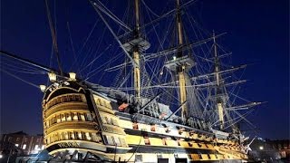 HMS Victory firing rolling broadside [upl. by Giordano]