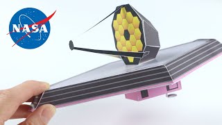 FREE Printable  DIY James Webb Space Telescope JWST Paper Model  Origami Tree  NASA Collab [upl. by Katleen853]