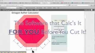 Octagon Rafter Construction Calculator [upl. by Arej699]