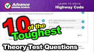 Ten of the Toughest Theory Test Questions  Learn to drive Highway Code [upl. by Linder]