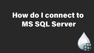 Apache Nifi  How do I create a connection to MS SQL Server [upl. by Alieka632]