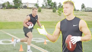 RB Drills w Christian McCaffrey to Improve Quickness and Footwork [upl. by Hayifas]