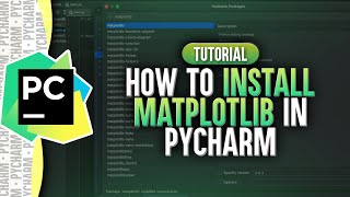 How To Install Matplotlib In PyCharm [upl. by Shannah]