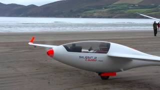 Electric powered glider at Inch Beach Ireland [upl. by Aibun]