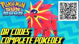 Pokémon Sun and Moon  Complete Pokédex ALL QR Codes amp Shinies [upl. by Adiell]