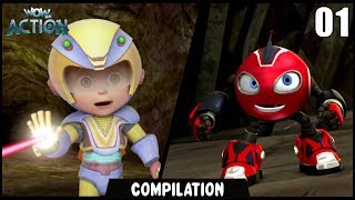 Vir The Robot Boy amp Rollbots  Compilation 01  Action show for kids  Wow Kidz Action [upl. by Ahcire]