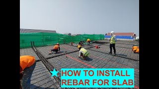 How to arrange reinforcement bar for slab [upl. by Ahsaet]