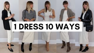 10 WAYS TO WEAR ONE CLASSY BODYCON DRESS  LOOKBOOK [upl. by Elburt]