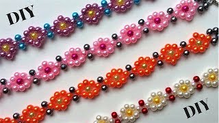 DIY Beaded bracelets Beading tutorial  Easy jewelry making [upl. by Breeze]