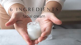 How to make a basic facial cream or lotion with just 6 ingredients  DIY moisturizer recipe [upl. by Powe101]