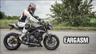 SC Project Full Titanium Exhaust Sound 2020 Street Triple 765 RS [upl. by Nuli905]