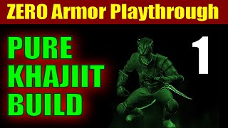 Skyrim PURE KHAJIIT Walkthrough  No Armor No Smithing No Magic LEGENDARY DIFFICULTY [upl. by Aiotal]