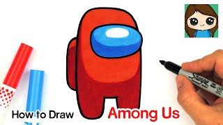 How to Draw AMONG US Game Character [upl. by Ecirtahs]