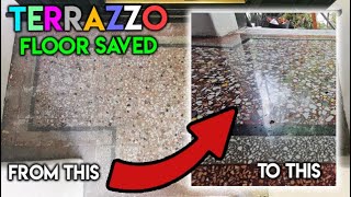 Terrazzo Floor Saved  Diamond Polished [upl. by Etnohs]