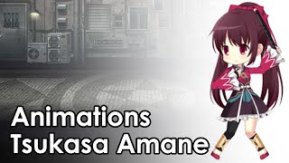 Tsukasa Amane  Battle Animations [upl. by Narbig297]