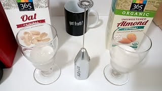 Oat Milk vs Almond Milk part 2 Frothing Test [upl. by Aikcir147]