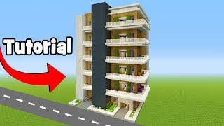 Minecraft Tutorial How To Make A Modern Apartment Building quotCity Tutorialquot [upl. by Aivad]