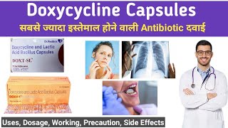 Doxycycline 100mg Capsules  Doxycycline Capsules ip 100mg in hindi  Doxycycline Side Effects [upl. by Lindeberg]