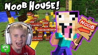 Minecraft HOBBYNOOB House Build on HobbyKidsGaming [upl. by Ehrman]