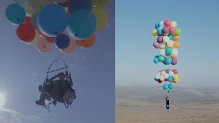 100 Helium Balloons Carry Man in Lawn Chair For 15 Miles [upl. by Acie546]