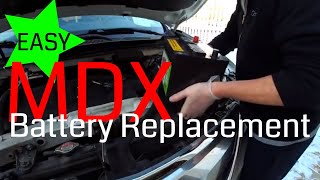 DIY Replace your 2014 2015 2016 MDX Car Battery Yourself [upl. by Dlarej315]