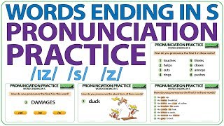 English Pronunciation Practice  How do you pronounce words ending in S [upl. by Woodrow]