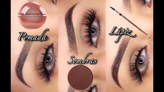 COMO HACER CEJAS CON GEL  SOMBRA  LAPIZ [upl. by Francis]