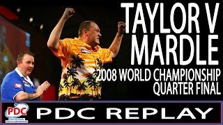 PDC Replay  Phil Taylor v Wayne Mardle World Championship Quarter Final 2008 [upl. by Ebert]