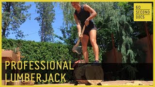 Professional Lumberjack  Iron Jill Erin Lavoie  60 Second Docs [upl. by Bergeman384]