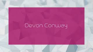 Devon Conway  appearance [upl. by Litch161]