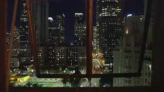 DOWNTOWN LOS ANGELES City View Night  Relaxing Video wCity Sounds [upl. by Marchall279]