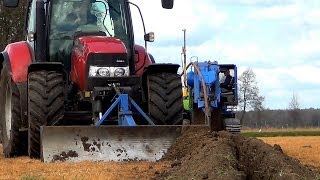 Drainage aanleggen met Inter Drain 1824 T en Case IH Maxxum 125 [upl. by Leftwich]